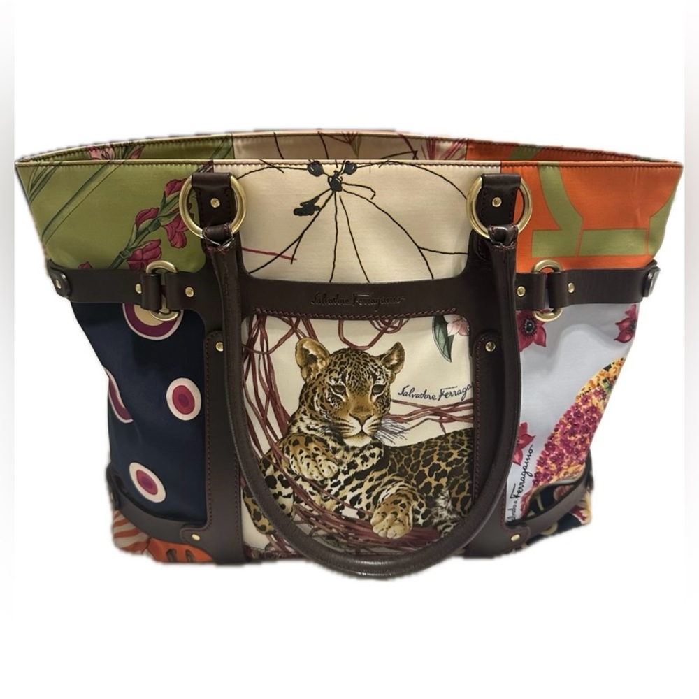 Salvatore Ferragamo Animal Print Shoulder Bag
